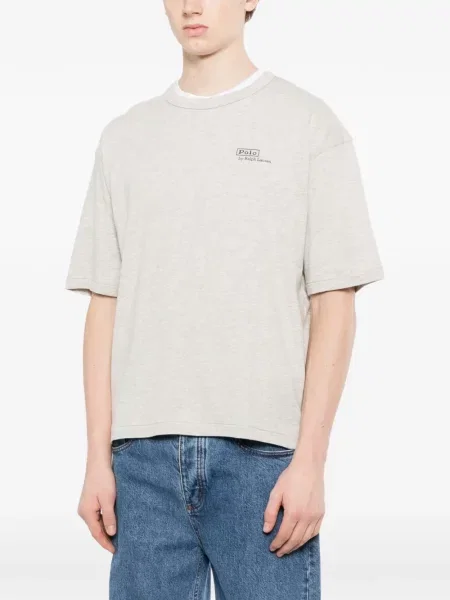 Polo Polo Ralph Lauren με σχέδιο υφαίνω διαγωνίως μπλε