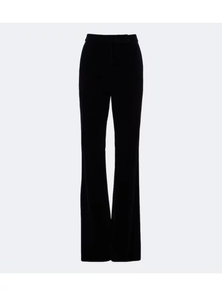 Pantaloni Max Mara de catifea elegante negru