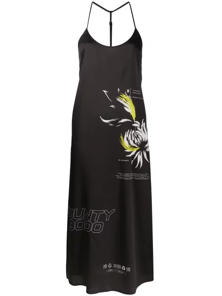 Rochie midi Marcelo Burlon County Of Milan până la genunchi de costum negru