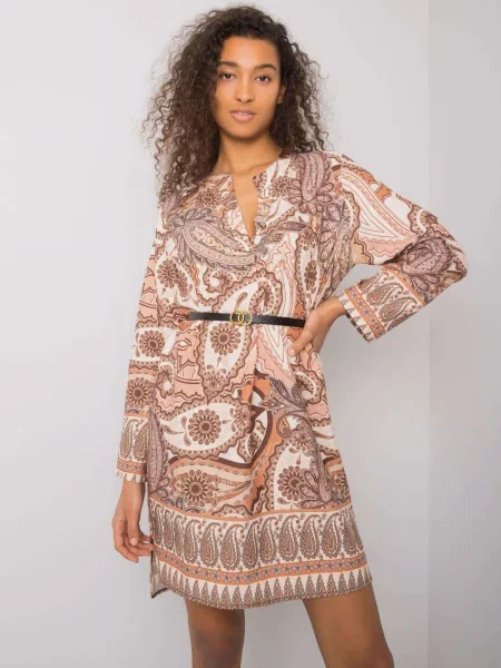 Rochie Italy Moda de costum bej