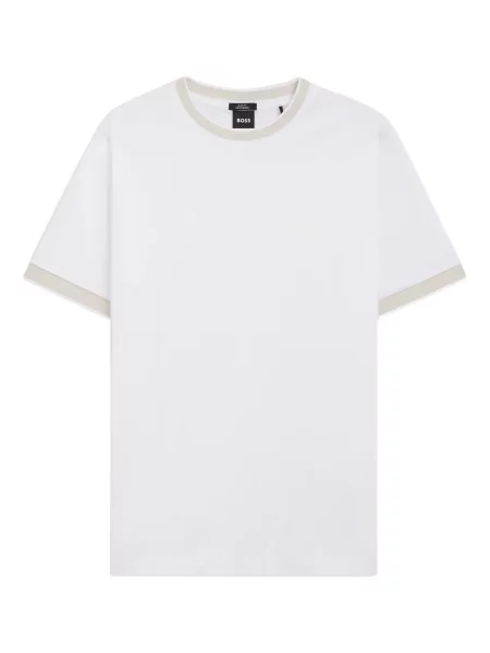 Tricou Boss cu decolteu rotund alb