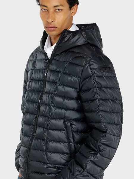 Куртка Diesel с камнями черная