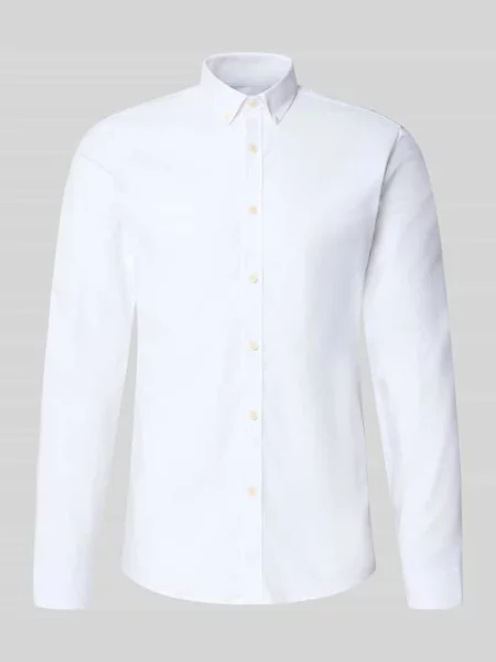 Koszula casualowa o kroju regular fit z mieszanki bawełny model Oxford' Lindbergh biała