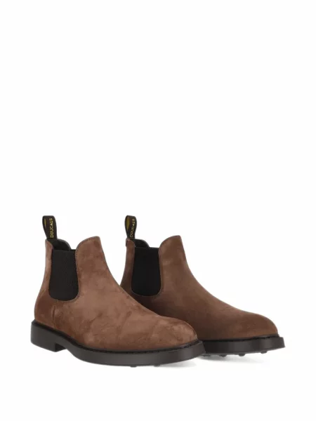 Botine chelsea Doucal's din piele de căprioară maro