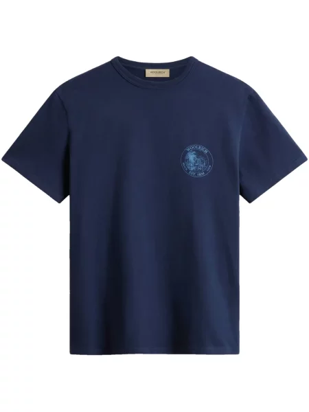 Tricou Woolrich cu imagine albastru
