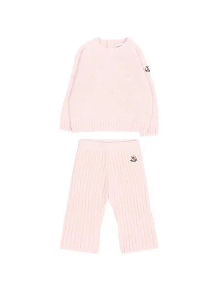 Spodnie dziecięce Moncler Enfant różowe