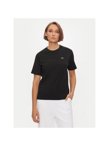 Lacoste Majica Loose Fit črna