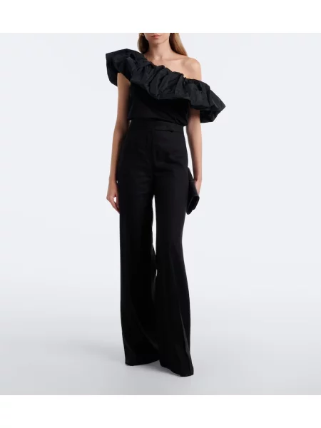 Top Max Mara cu volane negru