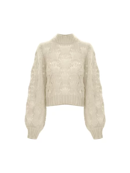 Dzianinowy sweter Kocca biały