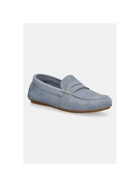 Loafersy Marc O'polo zamszowe niebieskie