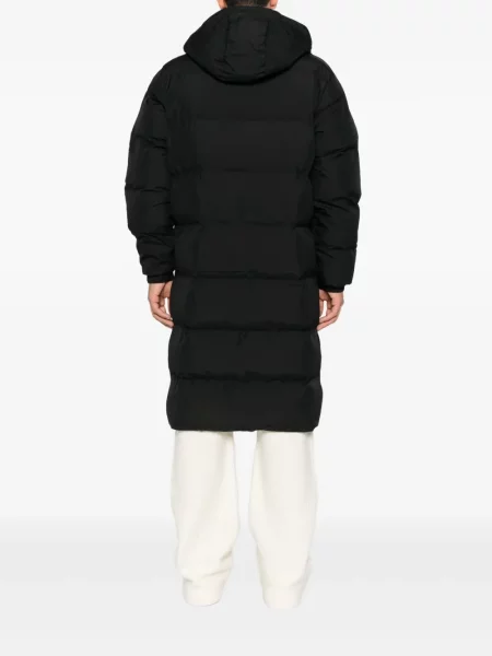 Palton Lacoste cu glugă negru