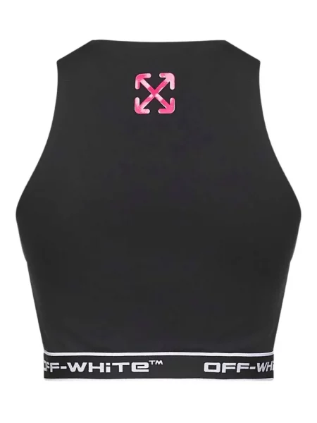 Cropp top Off-white din jacard alb