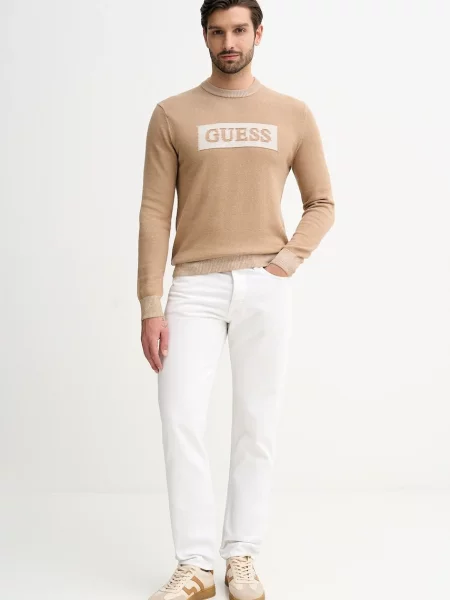 Guess pulover din amestec de lână JACK bej