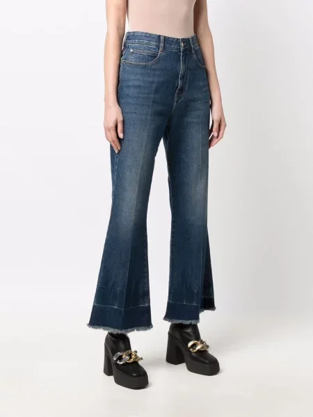 Zkrácené zvonové zvonové džíny Stella Mccartney modré