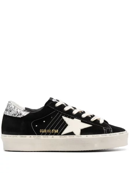 Sneakerși Golden Goose Hi Star din piele de căprioară negru