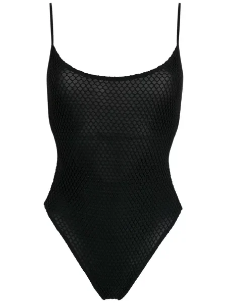 Costum de baie Amir Slama cu spatele deschis negru