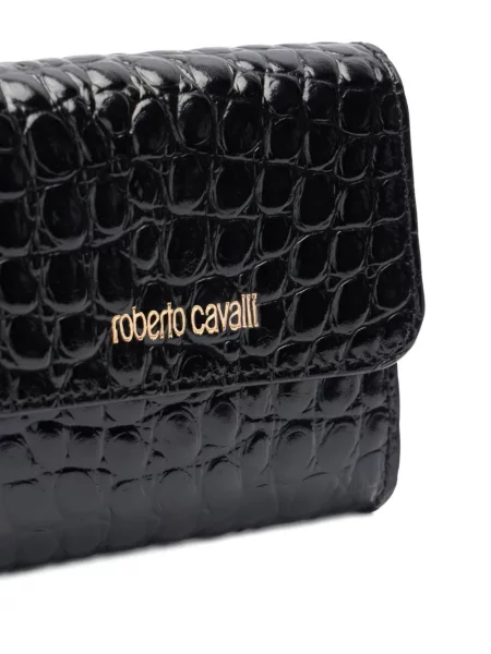 Peněženka Roberto Cavalli s autogramem černá