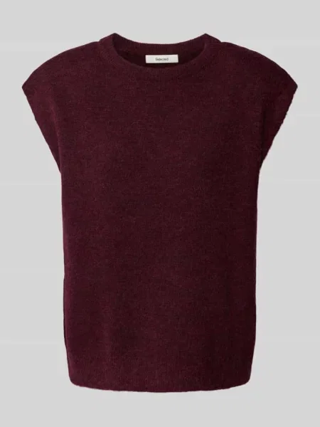 Bezrękawnik o kroju relaxed fit z mieszanki wełny model ‘LULU’ Selected Femme