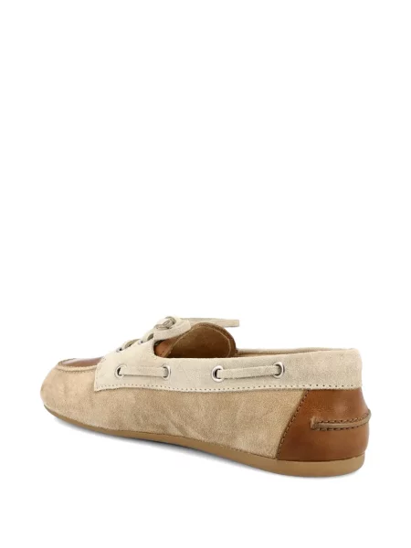 Semišové loafers Miu Miu s mašlí bez podpatku