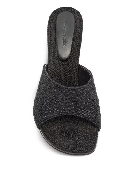 Papuci tip mules Amina Muaddi negru