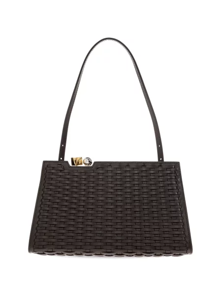 Geantă shopper Jacquemus din piele maro