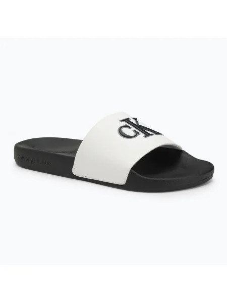 Pánske šľapky Calvin Klein Jelly Mono PU Bright White/Black biela
