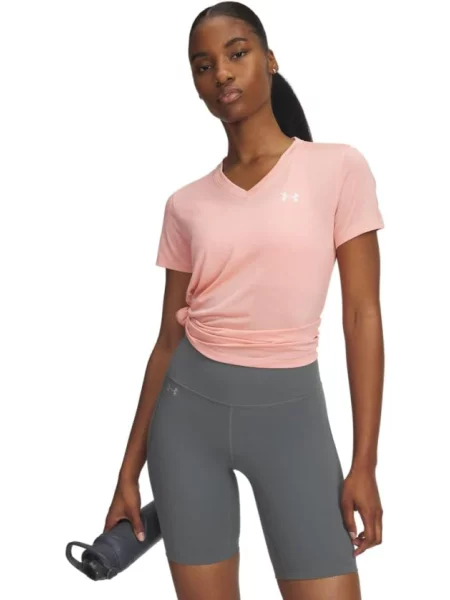 UNDER ARMOUR koszulka treningowa Tech SSV Twist L różowa