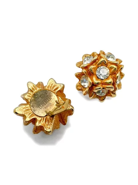 Φλοράλ σκουλαρίκια Jennifer Gibson Jewellery χρυσό