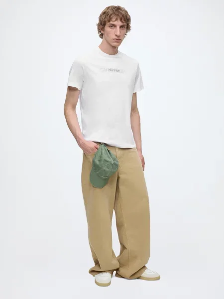 Calvin Klein Tričko sivá biela