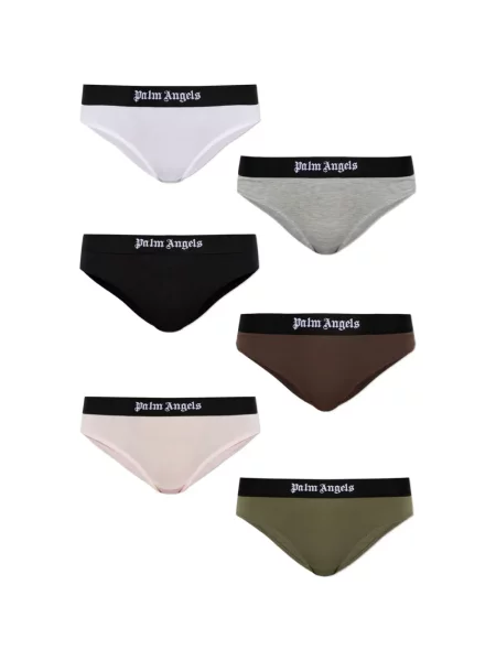 Chiloți briefs Palm Angels cu autograf alb