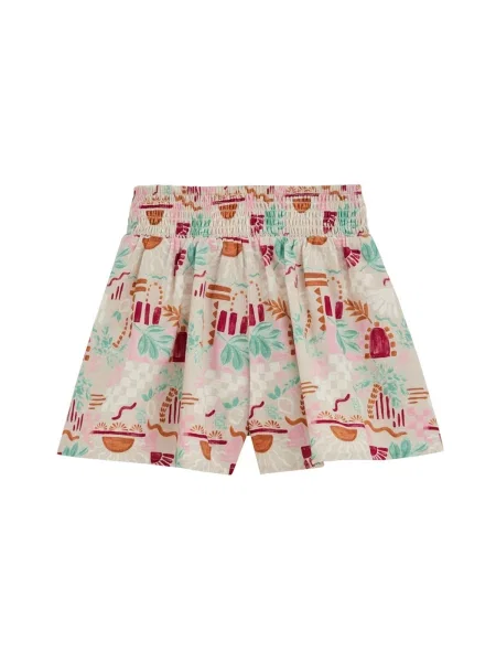 WE Fashion Pantaloni bej / maro / roz alb