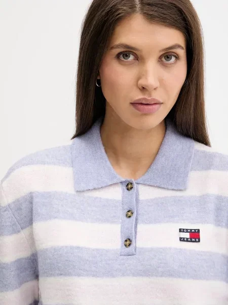 Tommy Jeans Пуловер от алпака синьо