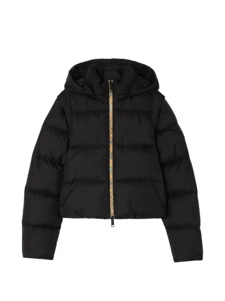 Geacă cu puf Burberry în carouri negru