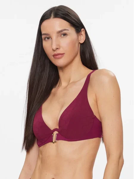 Chantelle Bikini partea de sus Glow Vișiniu