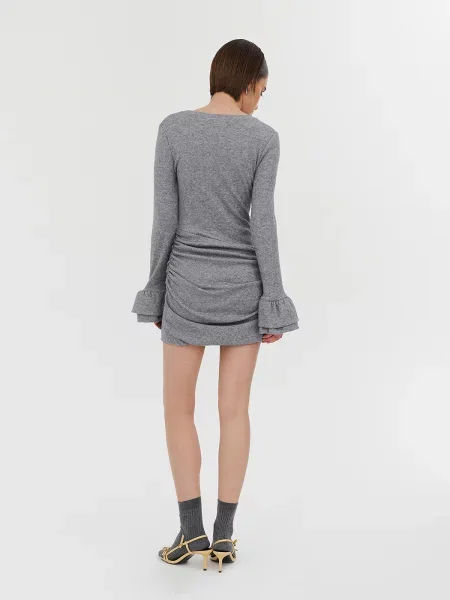 Платье мини Fashionista серое