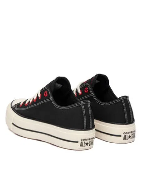 Tornacipő Converse Chuck Taylor All Star Lift Platform Hearts fekete