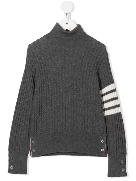 Sweter z golfem dziecięcy Thom Browne szary
