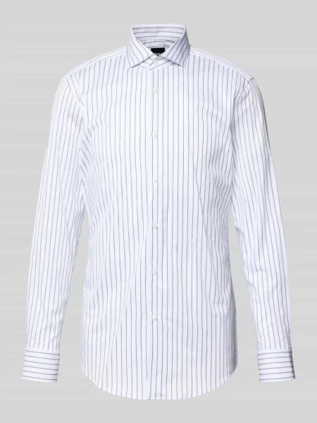 Koszula o kroju slim fit z mieszanki bawełny koszula biznesowa model HANK' Boss niebieska