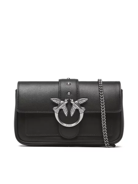 Pinko crossbody torba za žene kožna crna