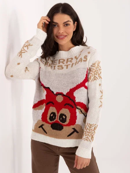 Pulover Italy Moda alb