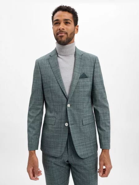 Andrew James kurtka modułowa Steven Mężczyźni Modern Fit marmurkowy 25 zielony