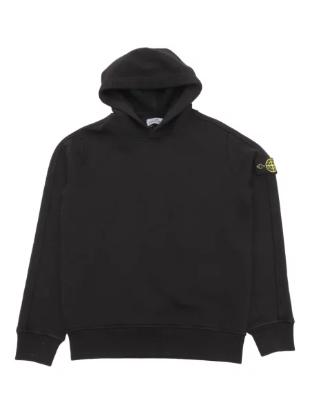 Bluza z kapturem dziecięca Stone Island czarna