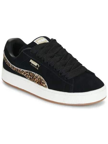 Pantofi Puma din piele de căprioară negru