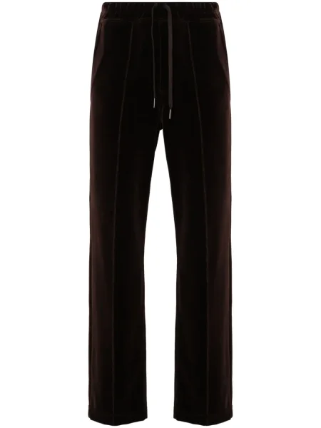 Pantaloni Tom Ford din velur maro