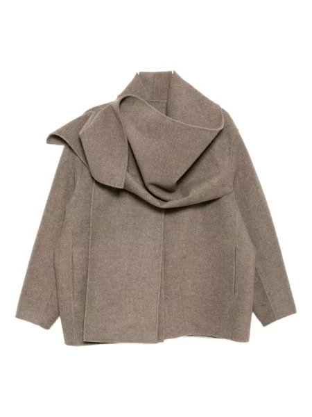 Palton Jnby din tweed gri