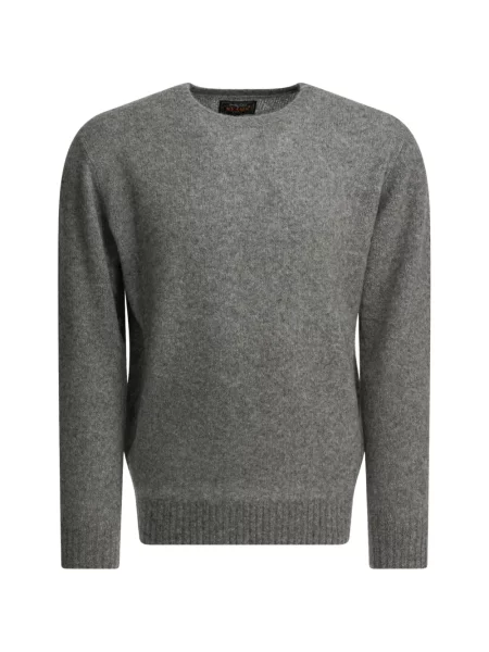 Pulover Beams Plus cu decolteu rotund gri