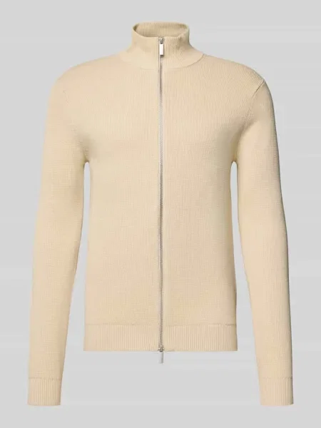 Kurtka z dzianiny o kroju regular fit z czystej bawełny model ‘DAME’ Selected Homme biała
