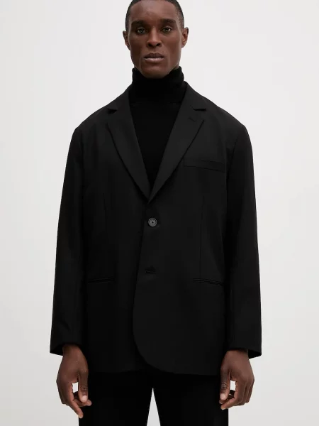 Armani Exchange sacou din lână negru