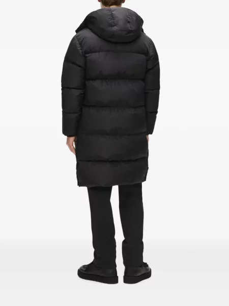 Lung geacă cu puf Karl Lagerfeld cu glugă negru