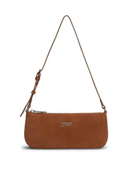 Tommy Jeans Geantă Tjw Must Suede Shoulder Bag maro